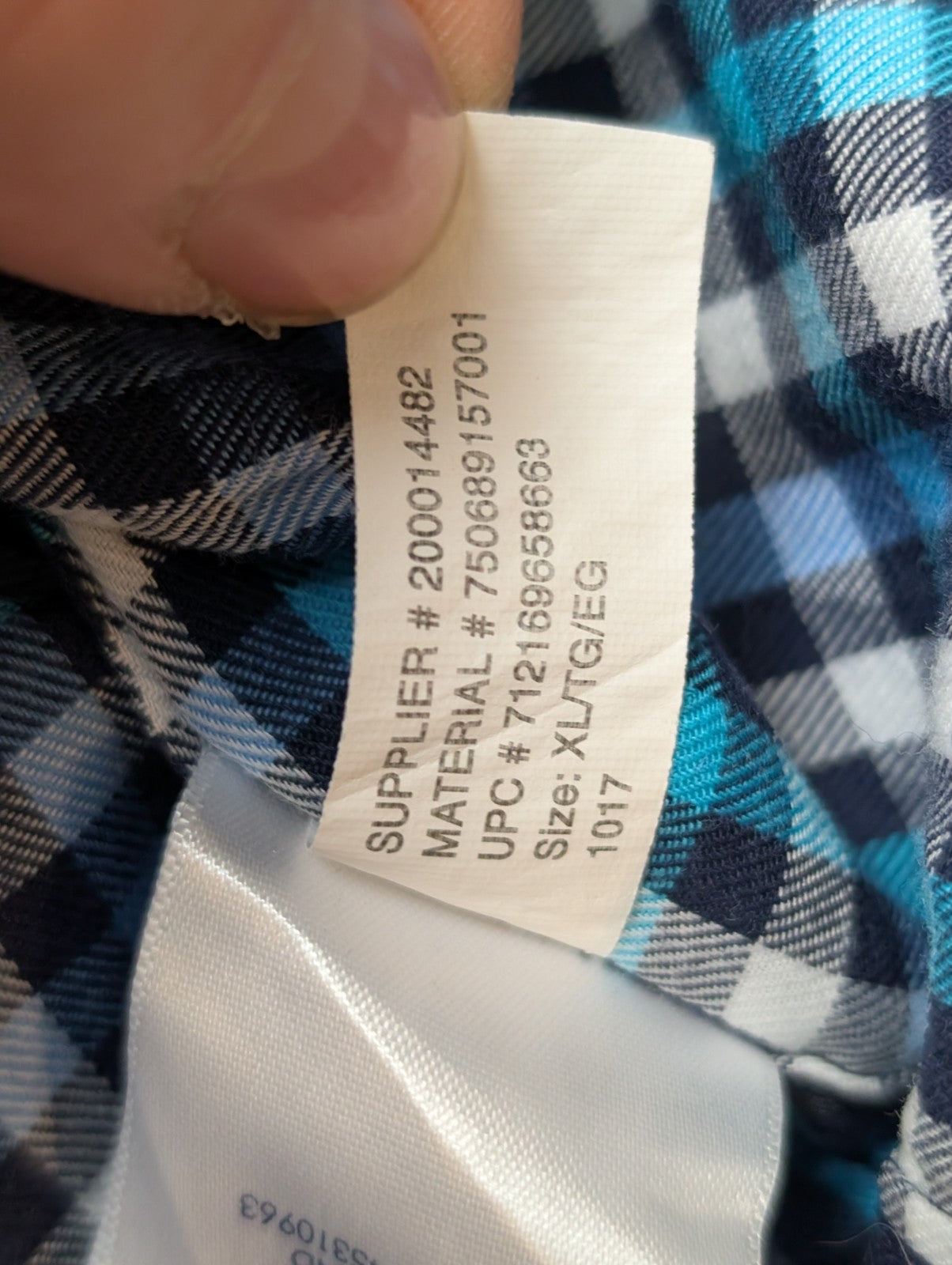 👕 CHEMISE CHAPS PERFORMANCE XL (TG) À CARREAUX BLEUS LOGO BRODÉ 60% COTON