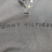 Pull Tommy Hilfiger Femme Rare Col Montant à Pressions - Marine & Blanc M