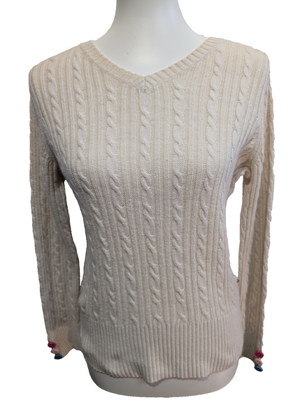 Pull Tommy Hilfiger Vintage Torsadé Rare Boutons Marguerite - Taille XL