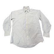 Chemise L.L. Bean blanche à rayures lila taille M #149e