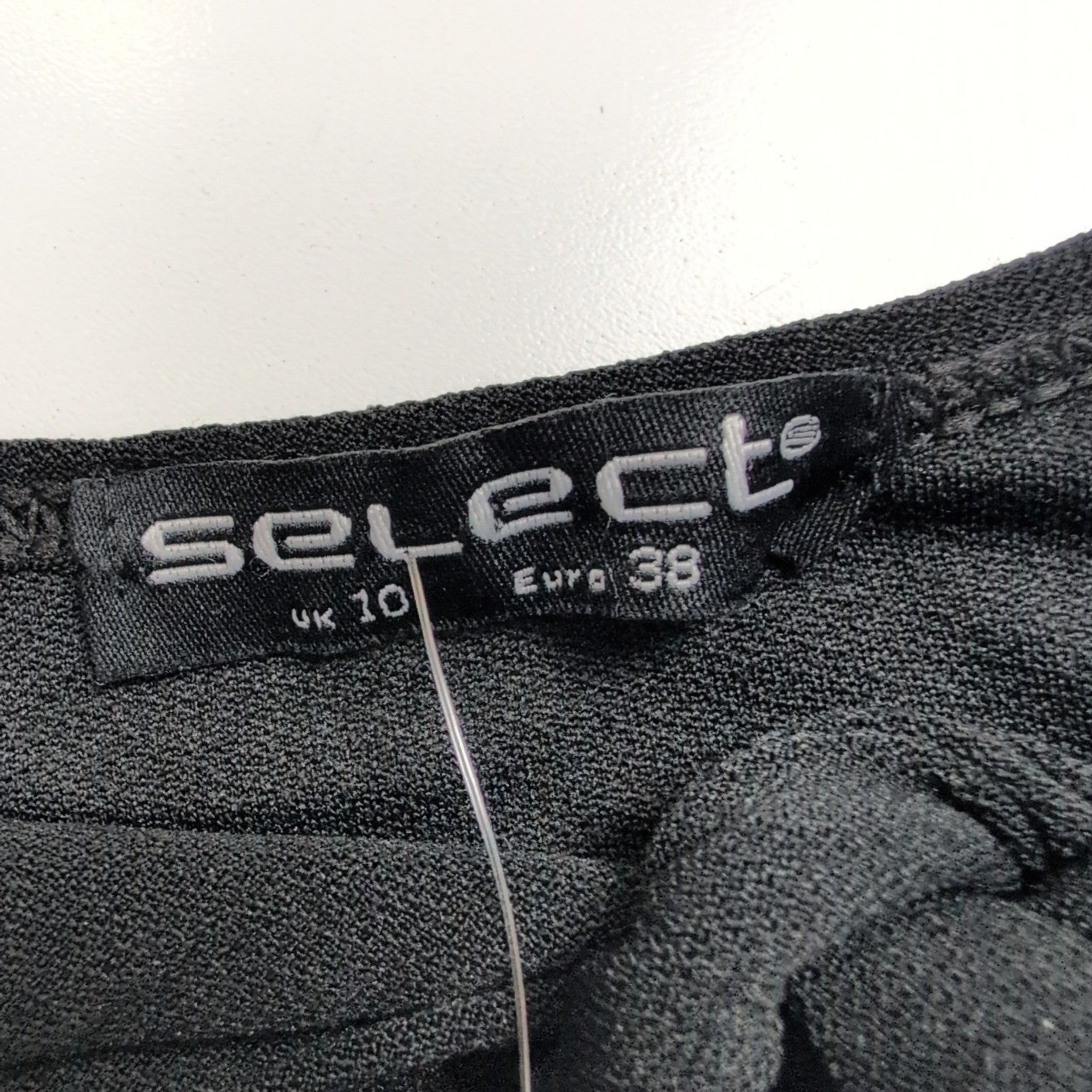 Haut Femme SELECT Taille 38 Noir Manches Longues Col Croisé Dos Nu