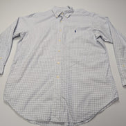 Chemise Ralph Lauren blanche à carreaux taille L/XL #2441