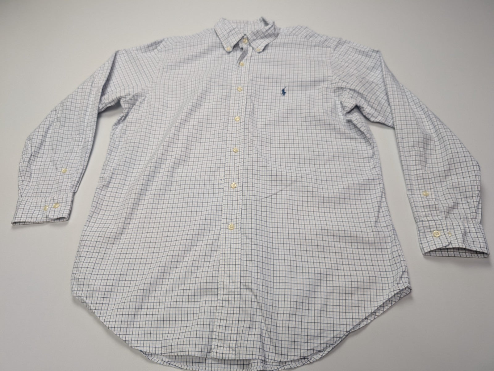 Chemise Ralph Lauren blanche à carreaux taille L/XL #2441