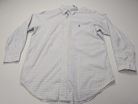 Chemise Ralph Lauren blanche à carreaux taille L/XL #2441