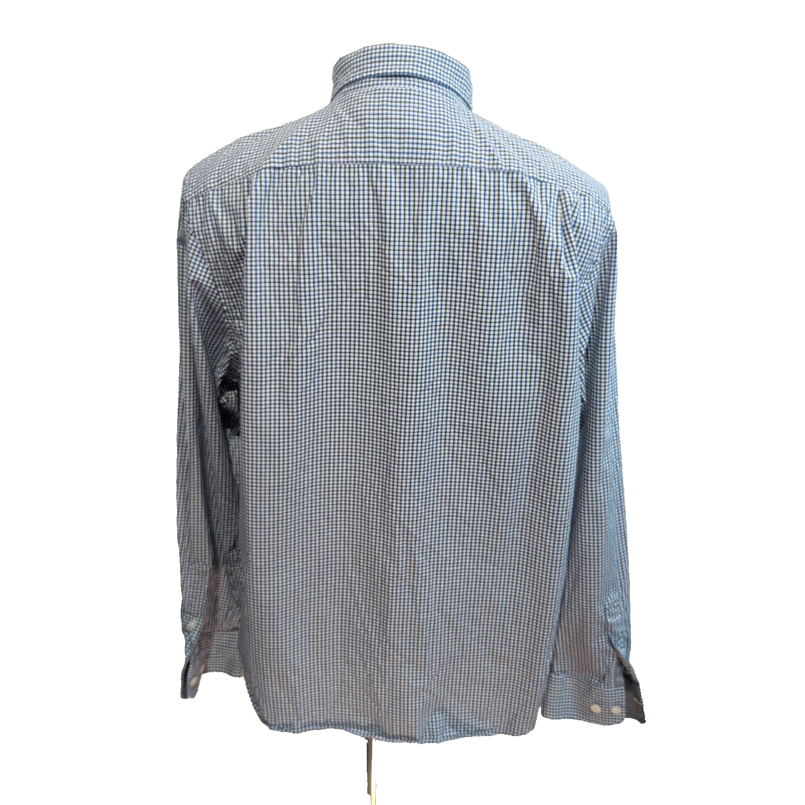 Chemise Nautica L Bleu Noir Carreaux Tencel Coton Classic Fit Manches longues