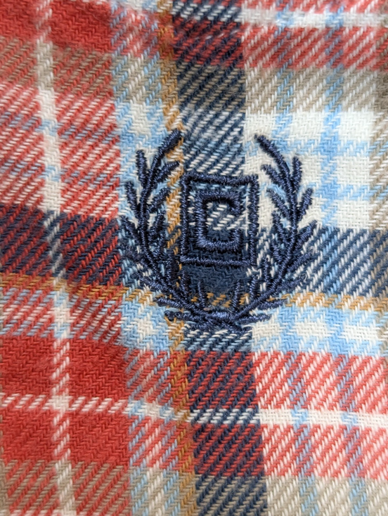 CHAPS Flanelle Rouge Bleu XL Logo Brodé VINTAGE 100% Coton | 310S