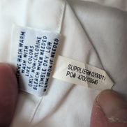 Chemise Polo Ralph Lauren XXL Blanche Unie Manches Longues Coton