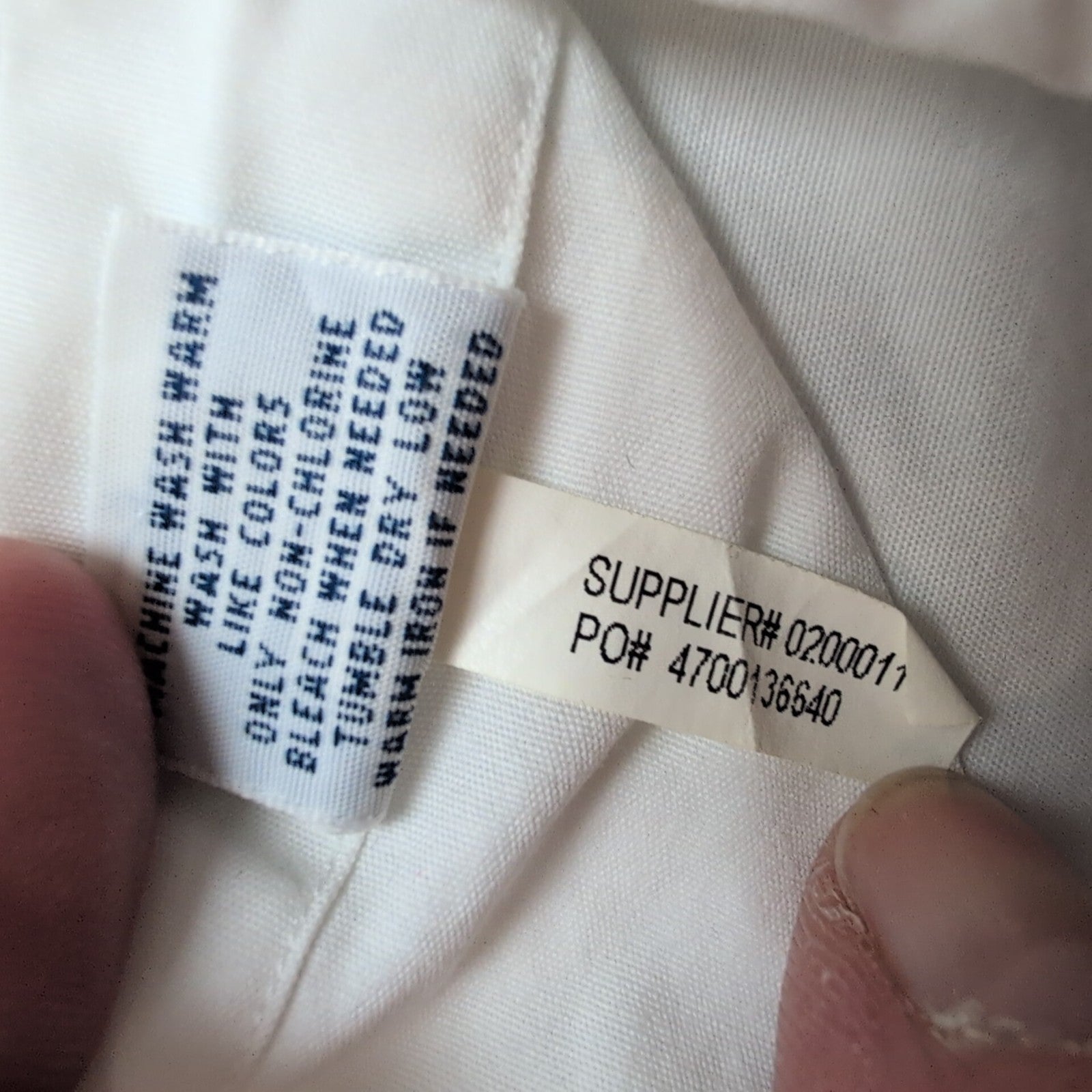Chemise Polo Ralph Lauren XXL Blanche Unie Manches Longues Coton