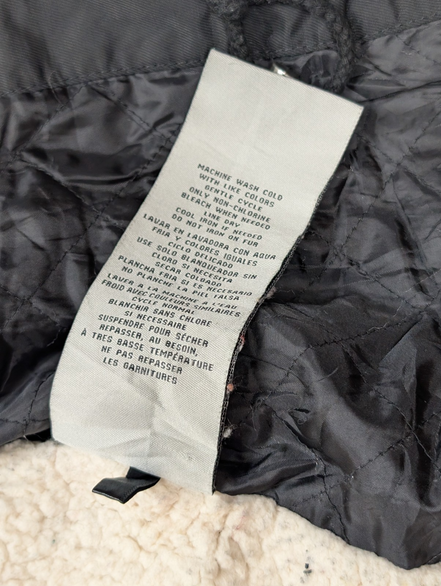 Levi's Parka Femme Longue Noir S Nylon Sherpa Capuche Fausse Fourrure |312BSR