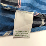 Chemise Lacoste Live L 43 Bleu Noir Blanc Carreaux Logo Poche manches longues