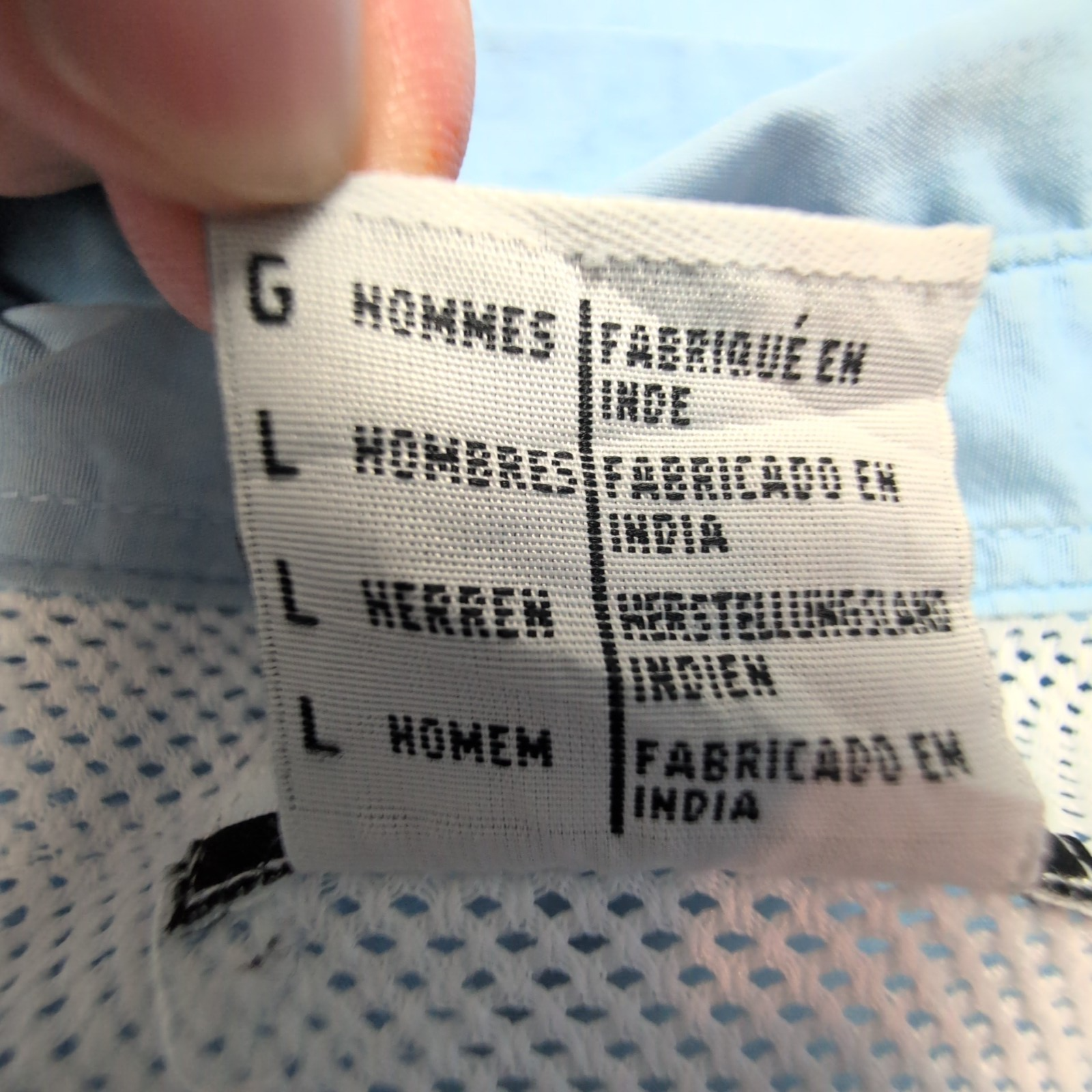 Chemise Columbia PFG bleue uni manches courtes taille L #114e