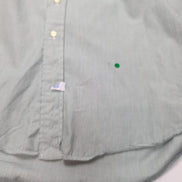 Chemise Ralph Lauren L Verte Rayures Coton Logo Brodé Vintage USA Style
