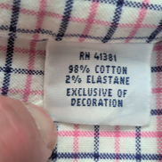 Chemise Ralph Lauren Slim Fit XL Oxford Stretch Carreaux Rose Bleu