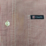 Chemise CHAPS rouge à carreaux manches courtes taille M #5e
