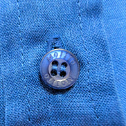 Chemise Hawaïenne Vintage Mojito Style Cuba Panama L Bleu Uni 4 Poches