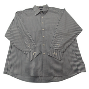 Chemise CHAPS grise à rayures blanches taille XL/XXL #68e