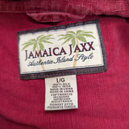 Chemise Hawaïenne Jamaica Jaxx Rouge Foncé 100% Soie - Taille L/XL