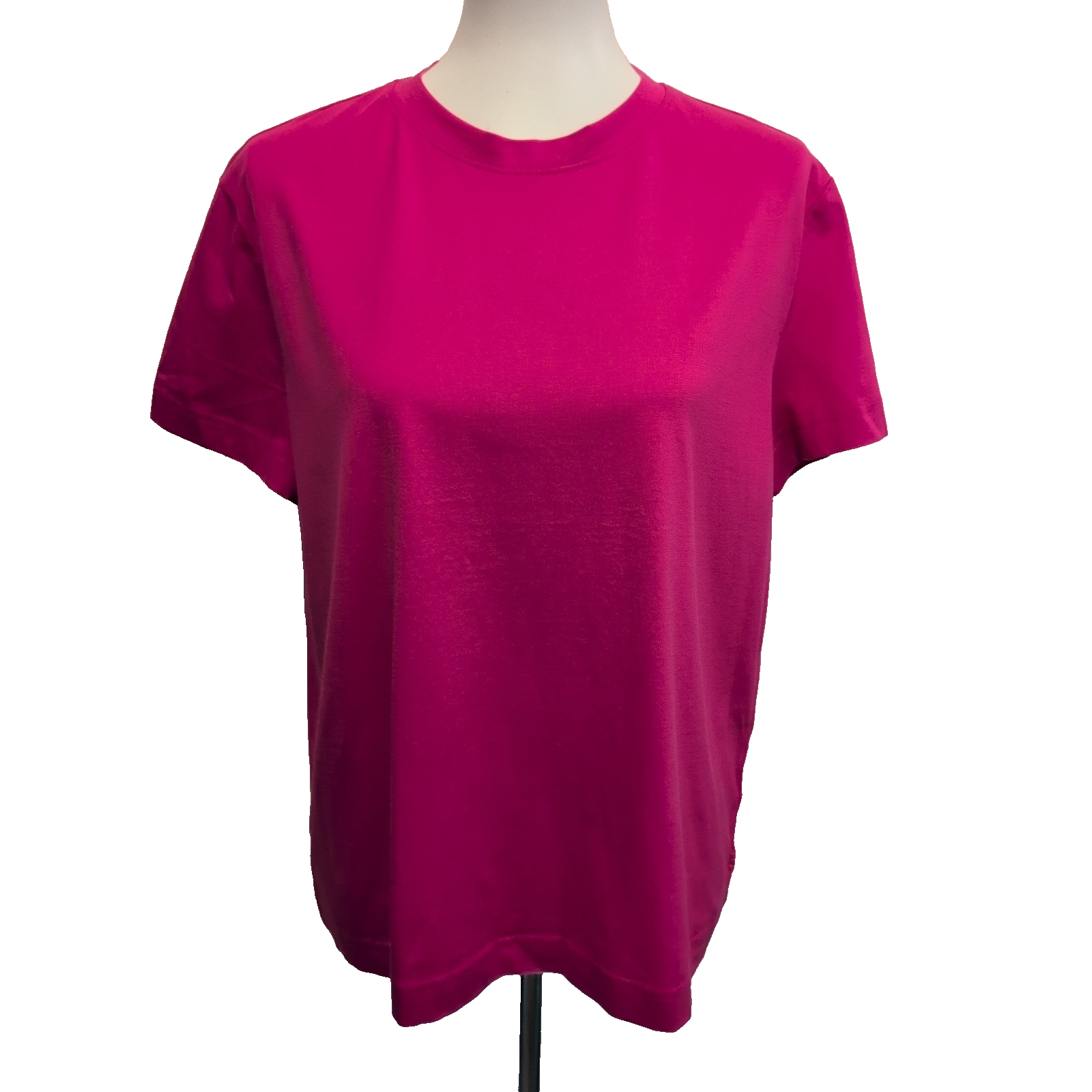 T-shirt Femme Esprit XXL Rose Fuchsia Col Rond Coton Neuf avec Étiquette