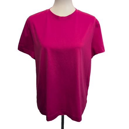 T-shirt Femme Esprit XXL Rose Fuchsia Col Rond Coton Neuf avec Étiquette