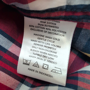 Chemise LEVI'S Homme L Rouge et Bleue à Carreaux Jaunes Manches Courtes