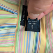 Chemise Polo Ralph Lauren Custom Fit M Rayures Multicolores Logo Bleu