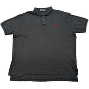 Polo manches courtes Polo Ralph Lauren XL noir uni logo rouge coton