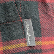 EDDIE BAUER Flanelle Rouge Noir M TBE Classique 100% Coton | 326S