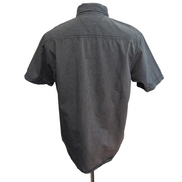 Chemise Tommy Hilfiger Manche Courte Gris Foncé Fines Rayures Taille M