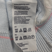 Pull Femme Tommy Hilfiger Col V Bleu Ciel & Blanc - Losanges - Taille M