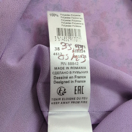 Haut Femme La Redoute Taille 38 Violet Rouge Fleuri Épaule Dénudées Neuf