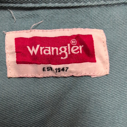 Chemise Wrangler Manches Courtes Verte à Poches Stretch Taille L