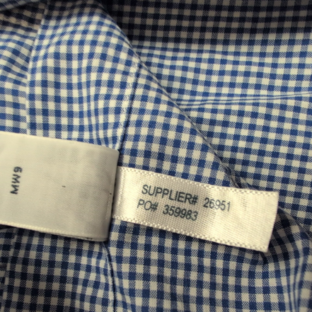 Chemise Ralph Lauren XL Custom Fit Shirt Button Down Bleue Carreaux Logo Jaune