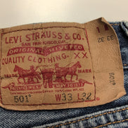 Levi’s 501 Jean Homme W33 L32 Bleu Vintage Pantalon Bouton Droit