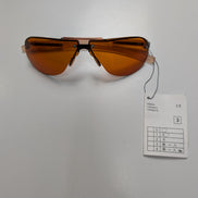 Lunettes de soleil style Ovale Ambre Monture Métal Y2K