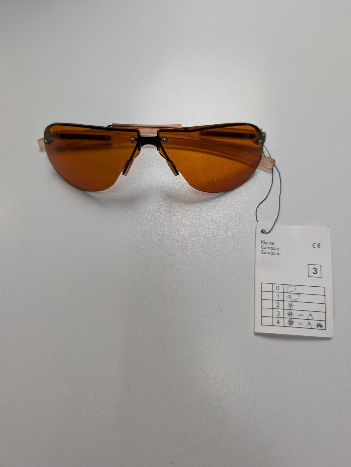 Lunettes de soleil style Ovale Ambre Monture Métal Y2K