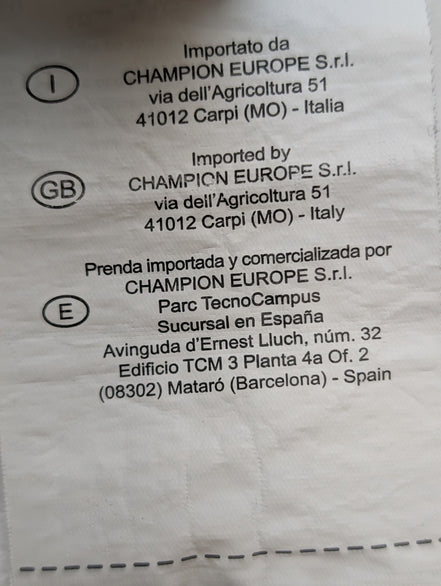 CHAMPION Sweat à Capuche Homme S Blanc Logo Drapeau Américain Hoodie Sport