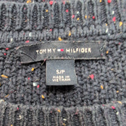 Pull Tommy Hilfiger Femme col rond bleu marine moucheté Taille S