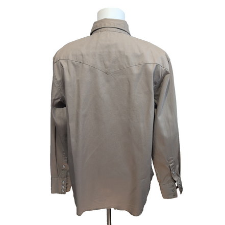 Chemise Western Wrangler Coton Manches Longues Pression Taille XL