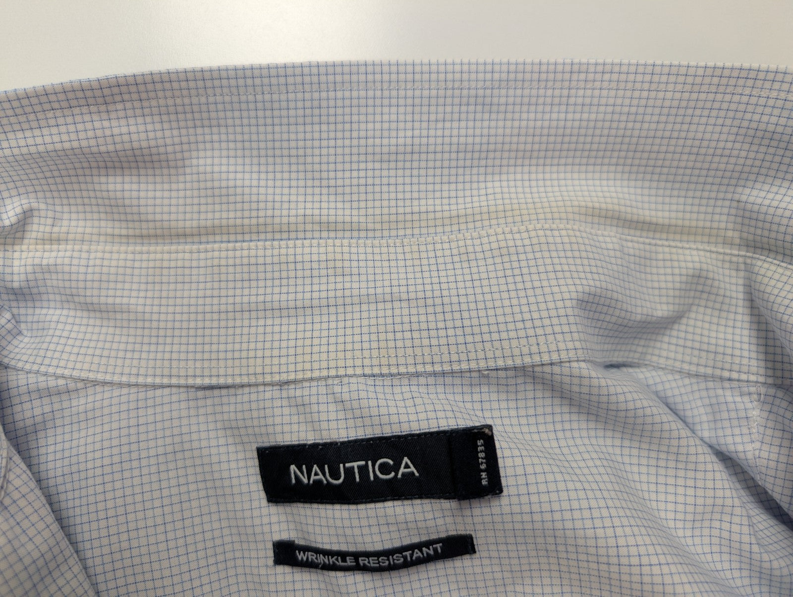Chemoise Nautica bleu petits carreaux taille XXL #131msch