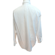 Chemise Polo Ralph Lauren Blake M blanc uni logo bleu marine coton