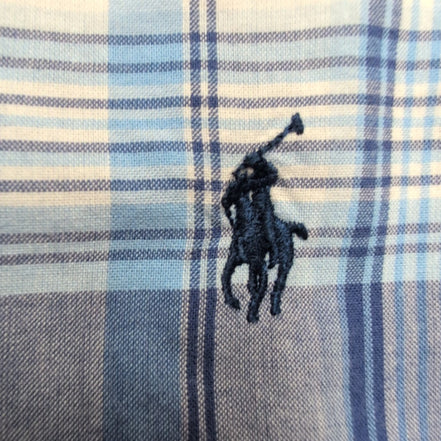 Chemise Ralph Lauren S Bleue Blanche Carreaux Manches Longues