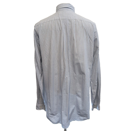 Chemise Ralph Lauren XL LT Bleue Carreaux Classic Fit Shirt Button Down Coton