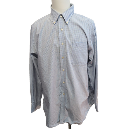 Chemise Tommy Hilfiger XL/XXL Bleu et Blanc Petits Carreaux Vintage