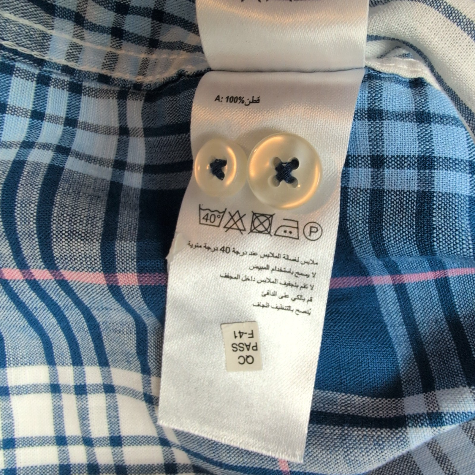 Chemise FYNCH-HATTON à Carreaux avec Poche Manches Longues - Taille XXL
