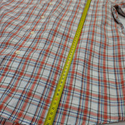Chemise CHAPS orange manches courte à carreaux taille L 1 poche homme