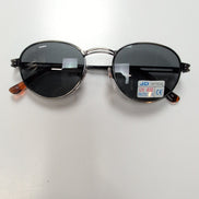 Lunettes de soleil Y2K JD Optical Acier Brossé et Imitation Bois