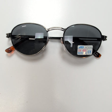Lunettes de soleil Y2K JD Optical Acier Brossé et Imitation Bois