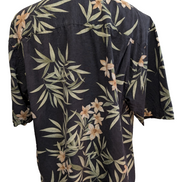 Chemise Hawaïenne Jamaica Jaxx 100% Soie - Noir & Floral - Taille L