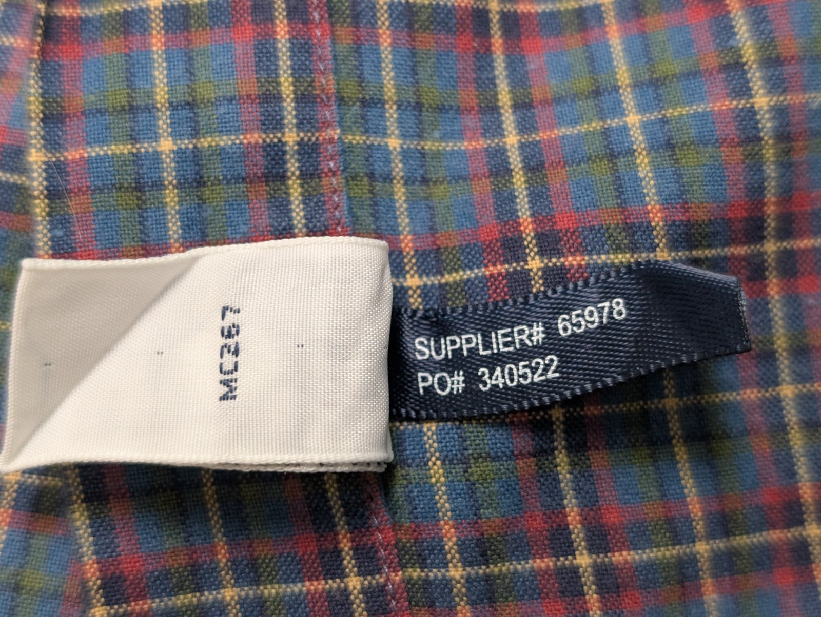 Ralph Lauren Chemise Homme XL Bleu Rouge Tartan Manches Longues Classic Fit