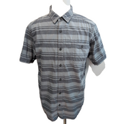 Chemise Columbia Omni Wick L Gris Rayures Manches courtes 100% Coton